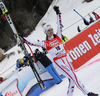 Third placed Anna Fenninger of Austria celebrates her medal won in the Women Super G race of Audi FIS alpine skiing World Cup in Bad Kleinkirchheim, Austria. Women Super G race of Women Audi FIS Alpine skiing World Cup 2011 / 2012, was held on Sunday, 8th of Januar 2012, on Kaernten - Franz Klammer course in Bad Kleinkirchheim, Austria.
