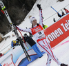 Third placed Anna Fenninger of Austria celebrates her medal won in the Women Super G race of Audi FIS alpine skiing World Cup in Bad Kleinkirchheim, Austria. Women Super G race of Women Audi FIS Alpine skiing World Cup 2011 / 2012, was held on Sunday, 8th of Januar 2012, on Kaernten - Franz Klammer course in Bad Kleinkirchheim, Austria.
