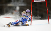 Tessa Worley of France skiing in first run of women giant slalom race of Audi FIS Alpine skiing World cup in Kranjska Gora, Slovenia. Traditional Golden fox trophy women giant slalom race of Audi FIS Alpine skiing World cup, which was scheduled to be run in Maribor, Slovenia, was moved to Kranjska Gora, Slovenia, due warm weather and lack of snow in Maribor, and was held in Kranjska Gora, Slovenia, on Saturday, 21st of January 2012.
