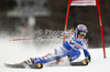 Tessa Worley of France skiing in first run of women giant slalom race of Audi FIS Alpine skiing World cup in Kranjska Gora, Slovenia. Traditional Golden fox trophy women giant slalom race of Audi FIS Alpine skiing World cup, which was scheduled to be run in Maribor, Slovenia, was moved to Kranjska Gora, Slovenia, due warm weather and lack of snow in Maribor, and was held in Kranjska Gora, Slovenia, on Saturday, 21st of January 2012.

