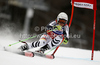Viktoria Rebensburg of Germany skiing in first run of women giant slalom race of Audi FIS Alpine skiing World cup in Kranjska Gora, Slovenia. Traditional Golden fox trophy women giant slalom race of Audi FIS Alpine skiing World cup, which was scheduled to be run in Maribor, Slovenia, was moved to Kranjska Gora, Slovenia, due warm weather and lack of snow in Maribor, and was held in Kranjska Gora, Slovenia, on Saturday, 21st of January 2012.
