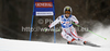 Kathrin Zettel of Austria skiing in first run of women giant slalom race of Audi FIS Alpine skiing World cup in Kranjska Gora, Slovenia. Traditional Golden fox trophy women giant slalom race of Audi FIS Alpine skiing World cup, which was scheduled to be run in Maribor, Slovenia, was moved to Kranjska Gora, Slovenia, due warm weather and lack of snow in Maribor, and was held in Kranjska Gora, Slovenia, on Saturday, 21st of January 2012.
