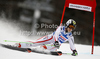 Kathrin Zettel of Austria skiing in first run of women giant slalom race of Audi FIS Alpine skiing World cup in Kranjska Gora, Slovenia. Traditional Golden fox trophy women giant slalom race of Audi FIS Alpine skiing World cup, which was scheduled to be run in Maribor, Slovenia, was moved to Kranjska Gora, Slovenia, due warm weather and lack of snow in Maribor, and was held in Kranjska Gora, Slovenia, on Saturday, 21st of January 2012.
