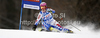 Marion Bertrand of France skiing in first run of women giant slalom race of Audi FIS Alpine skiing World cup in Kranjska Gora, Slovenia. Traditional Golden fox trophy women giant slalom race of Audi FIS Alpine skiing World cup, which was scheduled to be run in Maribor, Slovenia, was moved to Kranjska Gora, Slovenia, due warm weather and lack of snow in Maribor, and was held in Kranjska Gora, Slovenia, on Saturday, 21st of January 2012.
