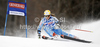 Sara Hector of Sweden skiing in first run of women giant slalom race of Audi FIS Alpine skiing World cup in Kranjska Gora, Slovenia. Traditional Golden fox trophy women giant slalom race of Audi FIS Alpine skiing World cup, which was scheduled to be run in Maribor, Slovenia, was moved to Kranjska Gora, Slovenia, due warm weather and lack of snow in Maribor, and was held in Kranjska Gora, Slovenia, on Saturday, 21st of January 2012.
