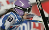 Tina Maze of Slovenia reacts in finish of second run of women giant slalom race of Audi FIS Alpine skiing World cup in Kranjska Gora, Slovenia. Traditional Golden fox trophy women giant slalom race of Audi FIS Alpine skiing World cup, which was scheduled to be run in Maribor, Slovenia, was moved to Kranjska Gora, Slovenia, due warm weather and lack of snow in Maribor, and was held in Kranjska Gora, Slovenia, on Saturday, 21st of January 2012.
