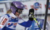 Winner Tessa Worley of France reacts in finish of second run of women giant slalom race of Audi FIS Alpine skiing World cup in Kranjska Gora, Slovenia. Traditional Golden fox trophy women giant slalom race of Audi FIS Alpine skiing World cup, which was scheduled to be run in Maribor, Slovenia, was moved to Kranjska Gora, Slovenia, due warm weather and lack of snow in Maribor, and was held in Kranjska Gora, Slovenia, on Saturday, 21st of January 2012.
