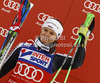 Third placed Viktoria Rebensburg of Germany celebrates her medal won in women giant slalom race of Audi FIS Alpine skiing World cup in Kranjska Gora, Slovenia. Traditional Golden fox trophy women giant slalom race of Audi FIS Alpine skiing World cup, which was scheduled to be run in Maribor, Slovenia, was moved to Kranjska Gora, Slovenia, due warm weather and lack of snow in Maribor, and was held in Kranjska Gora, Slovenia, on Saturday, 21st of January 2012.
