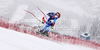 Winner Didier Cuche of Switzerland skiing in the men Downhill race of Audi FIS alpine skiing World Cup in Kitzbuhel, Austria. men Downhill race of Men Audi FIS Alpine skiing World Cup 2011 / 2012, was held on Saturday, 21st of Januar 2012, on Strei course in Kitzbuhel, Austria.
