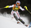 Michaela Kirchgasser of Austria skiing in first run of women slalom race of Audi FIS Alpine skiing World cup in Kranjska Gora, Slovenia. Traditional Golden fox trophy women slalom race of Audi FIS Alpine skiing World cup, which was scheduled to be run in Maribor, Slovenia, was moved to Kranjska Gora, Slovenia, due warm weather and lack of snow in Maribor, and was held in Kranjska Gora, Slovenia, on Sunday, 22nd of January 2012.
