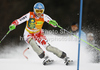 Veronika Zuzulova of Slovakia skiing in first run of women slalom race of Audi FIS Alpine skiing World cup in Kranjska Gora, Slovenia. Traditional Golden fox trophy women slalom race of Audi FIS Alpine skiing World cup, which was scheduled to be run in Maribor, Slovenia, was moved to Kranjska Gora, Slovenia, due warm weather and lack of snow in Maribor, and was held in Kranjska Gora, Slovenia, on Sunday, 22nd of January 2012.
