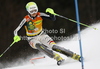 Fanny Chmelar of Germany skiing in first run of women slalom race of Audi FIS Alpine skiing World cup in Kranjska Gora, Slovenia. Traditional Golden fox trophy women slalom race of Audi FIS Alpine skiing World cup, which was scheduled to be run in Maribor, Slovenia, was moved to Kranjska Gora, Slovenia, due warm weather and lack of snow in Maribor, and was held in Kranjska Gora, Slovenia, on Sunday, 22nd of January 2012.
