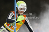 Fanny Chmelar of Germany skiing in first run of women slalom race of Audi FIS Alpine skiing World cup in Kranjska Gora, Slovenia. Traditional Golden fox trophy women slalom race of Audi FIS Alpine skiing World cup, which was scheduled to be run in Maribor, Slovenia, was moved to Kranjska Gora, Slovenia, due warm weather and lack of snow in Maribor, and was held in Kranjska Gora, Slovenia, on Sunday, 22nd of January 2012.
