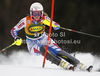 Anne-Sophie Barthet of France skiing in first run of women slalom race of Audi FIS Alpine skiing World cup in Kranjska Gora, Slovenia. Traditional Golden fox trophy women slalom race of Audi FIS Alpine skiing World cup, which was scheduled to be run in Maribor, Slovenia, was moved to Kranjska Gora, Slovenia, due warm weather and lack of snow in Maribor, and was held in Kranjska Gora, Slovenia, on Sunday, 22nd of January 2012.
