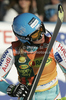 Second placed Tanja Poutiainen of Finland reacts in finish of second run of women slalom race of Audi FIS Alpine skiing World cup in Kranjska Gora, Slovenia. Traditional Golden fox trophy women slalom race of Audi FIS Alpine skiing World cup, which was scheduled to be run in Maribor, Slovenia, was moved to Kranjska Gora, Slovenia, due warm weather and lack of snow in Maribor, and was held in Kranjska Gora, Slovenia, on Sunday, 22nd of January 2012.
