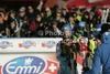 Second placed Tanja Poutiainen of Finland reacts in finish of second run of women slalom race of Audi FIS Alpine skiing World cup in Kranjska Gora, Slovenia. Traditional Golden fox trophy women slalom race of Audi FIS Alpine skiing World cup, which was scheduled to be run in Maribor, Slovenia, was moved to Kranjska Gora, Slovenia, due warm weather and lack of snow in Maribor, and was held in Kranjska Gora, Slovenia, on Sunday, 22nd of January 2012.
