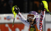 Winner Michaela Kirchgasser of Austria reacts in finish of second run of women slalom race of Audi FIS Alpine skiing World cup in Kranjska Gora, Slovenia. Traditional Golden fox trophy women slalom race of Audi FIS Alpine skiing World cup, which was scheduled to be run in Maribor, Slovenia, was moved to Kranjska Gora, Slovenia, due warm weather and lack of snow in Maribor, and was held in Kranjska Gora, Slovenia, on Sunday, 22nd of January 2012.

