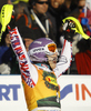 Winner Michaela Kirchgasser of Austria reacts in finish of second run of women slalom race of Audi FIS Alpine skiing World cup in Kranjska Gora, Slovenia. Traditional Golden fox trophy women slalom race of Audi FIS Alpine skiing World cup, which was scheduled to be run in Maribor, Slovenia, was moved to Kranjska Gora, Slovenia, due warm weather and lack of snow in Maribor, and was held in Kranjska Gora, Slovenia, on Sunday, 22nd of January 2012.
