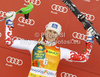 Third placed Veronika Zuzulova of Slovakia celebrates her medal won in women slalom race of Audi FIS Alpine skiing World cup in Kranjska Gora, Slovenia. Traditional Golden fox trophy women slalom race of Audi FIS Alpine skiing World cup, which was scheduled to be run in Maribor, Slovenia, was moved to Kranjska Gora, Slovenia, due warm weather and lack of snow in Maribor, and was held in Kranjska Gora, Slovenia, on Sunday, 22nd of January 2012.
