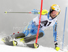 Markus Larsson of Sweden skiing in the first run of the Men Slalom race of Audi FIS alpine skiing World Cup in Kitzbuhel, Austria. Men Slalom race of Men Audi FIS Alpine skiing World Cup 2011 / 2012, was held on Sunday, 22nd of Januar 2012, on Ganslernhang course in Kitzbuhel, Austria.
