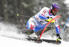 Adrien Theaux of France skiing in the first run of the Men Slalom race of Audi FIS alpine skiing World Cup in Kitzbuhel, Austria. Men Slalom race of Men Audi FIS Alpine skiing World Cup 2011 / 2012, was held on Sunday, 22nd of Januar 2012, on Ganslernhang course in Kitzbuhel, Austria.
