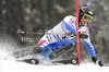 Gabriel Rivas of France skiing in the first run of the Men Slalom race of Audi FIS alpine skiing World Cup in Kitzbuhel, Austria. Men Slalom race of Men Audi FIS Alpine skiing World Cup 2011 / 2012, was held on Sunday, 22nd of Januar 2012, on Ganslernhang course in Kitzbuhel, Austria.
