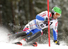 Victor Muffat Jeandet of France skiing in the first run of the Men Slalom race of Audi FIS alpine skiing World Cup in Kitzbuhel, Austria. Men Slalom race of Men Audi FIS Alpine skiing World Cup 2011 / 2012, was held on Sunday, 22nd of Januar 2012, on Ganslernhang course in Kitzbuhel, Austria.
