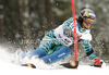 Leif Kristian Haugen of Norway skiing in the first run of the Men Slalom race of Audi FIS alpine skiing World Cup in Kitzbuhel, Austria. Men Slalom race of Men Audi FIS Alpine skiing World Cup 2011 / 2012, was held on Sunday, 22nd of Januar 2012, on Ganslernhang course in Kitzbuhel, Austria.

