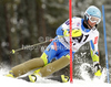 Bernard Vajdic of Slovenia skiing in the first run of the Men Slalom race of Audi FIS alpine skiing World Cup in Kitzbuhel, Austria. Men Slalom race of Men Audi FIS Alpine skiing World Cup 2011 / 2012, was held on Sunday, 22nd of Januar 2012, on Ganslernhang course in Kitzbuhel, Austria.
