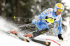 Johan Pietilae Holmner of Sweden skiing in the first run of the Men Slalom race of Audi FIS alpine skiing World Cup in Kitzbuhel, Austria. Men Slalom race of Men Audi FIS Alpine skiing World Cup 2011 / 2012, was held on Sunday, 22nd of Januar 2012, on Ganslernhang course in Kitzbuhel, Austria.
