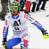Thomas Mermillod Blondin of France reacts in the finish of the second run of the Men Slalom race of Audi FIS alpine skiing World Cup in Kitzbuhel, Austria. Men Slalom race of Men Audi FIS Alpine skiing World Cup 2011 / 2012, was held on Sunday, 22nd of Januar 2012, on Ganslernhang course in Kitzbuhel, Austria.
