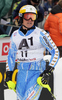Mattias Hargin of Sweden reacts in the finish of the second run of the Men Slalom race of Audi FIS alpine skiing World Cup in Kitzbuhel, Austria. Men Slalom race of Men Audi FIS Alpine skiing World Cup 2011 / 2012, was held on Sunday, 22nd of Januar 2012, on Ganslernhang course in Kitzbuhel, Austria.
