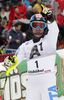 Cristian Deville of Italy reacts in the finish of the second run of the Men Slalom race of Audi FIS alpine skiing World Cup in Kitzbuhel, Austria. Men Slalom race of Men Audi FIS Alpine skiing World Cup 2011 / 2012, was held on Sunday, 22nd of Januar 2012, on Ganslernhang course in Kitzbuhel, Austria.
