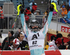 Andreas Romar of Finland reacts in the finish of the second run of the Men Slalom race of Audi FIS alpine skiing World Cup in Kitzbuhel, Austria. Men Slalom race of Men Audi FIS Alpine skiing World Cup 2011 / 2012, was held on Sunday, 22nd of Januar 2012, on Ganslernhang course in Kitzbuhel, Austria.
