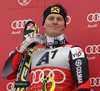 Winner Ivica Kostelic of Croatia celebrates his medal won in the Men Combination race of Audi FIS alpine skiing World Cup in Kitzbuhel, Austria. Men Combination race of Men Audi FIS Alpine skiing World Cup 2011 / 2012, was held on Sunday, 22nd of Januar 2012, on Ganslernhang course in Kitzbuhel, Austria.
