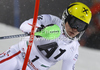 Marcel Hirscher of Austria skiing in first run of men slalom race of Audi FIS Alpine skiing World cup in Schladming, Austria. Traditional The Nightrace, men slalom race of Audi FIS Alpine skiing World cup, was held in Schladming, Austria, on Tuesday, 24th of January 2012.
