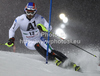 Manfred Moelgg of Italy skiing in first run of men slalom race of Audi FIS Alpine skiing World cup in Schladming, Austria. Traditional The Nightrace, men slalom race of Audi FIS Alpine skiing World cup, was held in Schladming, Austria, on Tuesday, 24th of January 2012.
