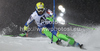 Mitja Valencic of Slovenia skiing in first run of men slalom race of Audi FIS Alpine skiing World cup in Schladming, Austria. Traditional The Nightrace, men slalom race of Audi FIS Alpine skiing World cup, was held in Schladming, Austria, on Tuesday, 24th of January 2012.
