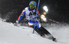  skiing in first run of men slalom race of Audi FIS Alpine skiing World cup in Schladming, Austria. Traditional The Nightrace, men slalom race of Audi FIS Alpine skiing World cup, was held in Schladming, Austria, on Tuesday, 24th of January 2012.
