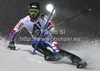Gabriel Rivas of France skiing in first run of men slalom race of Audi FIS Alpine skiing World cup in Schladming, Austria. Traditional The Nightrace, men slalom race of Audi FIS Alpine skiing World cup, was held in Schladming, Austria, on Tuesday, 24th of January 2012.
