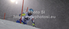 Bernard Vajdic of Slovenia skiing in first run of men slalom race of Audi FIS Alpine skiing World cup in Schladming, Austria. Traditional The Nightrace, men slalom race of Audi FIS Alpine skiing World cup, was held in Schladming, Austria, on Tuesday, 24th of January 2012.
