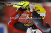 Fourth placed Ivica Kostelic of Croatia reacts in finish of second run of men slalom race of Audi FIS Alpine skiing World cup in Schladming, Austria. Traditional The Nightrace, men slalom race of Audi FIS Alpine skiing World cup, was held in Schladming, Austria, on Tuesday, 24th of January 2012.
