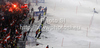 Winner Marcel Hirscher of Austria skiing in second run of men slalom race of Audi FIS Alpine skiing World cup in Schladming, Austria. Traditional The Nightrace, men slalom race of Audi FIS Alpine skiing World cup, was held in Schladming, Austria, on Tuesday, 24th of January 2012.
