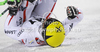 Winner Marcel Hirscher of Austria reacts in finish of second run of men slalom race of Audi FIS Alpine skiing World cup in Schladming, Austria. Traditional The Nightrace, men slalom race of Audi FIS Alpine skiing World cup, was held in Schladming, Austria, on Tuesday, 24th of January 2012.
