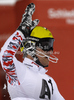 Winner Marcel Hirscher of Austria reacts in finish of second run of men slalom race of Audi FIS Alpine skiing World cup in Schladming, Austria. Traditional The Nightrace, men slalom race of Audi FIS Alpine skiing World cup, was held in Schladming, Austria, on Tuesday, 24th of January 2012.
