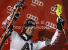 Third placed Mario Matt of Austria celebrates his medal won in men slalom race of Audi FIS Alpine skiing World cup in Schladming, Austria. Traditional The Nightrace, men slalom race of Audi FIS Alpine skiing World cup, was held in Schladming, Austria, on Tuesday, 24th of January 2012.
