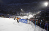 Course of first run of men slalom race of Audi FIS Alpine skiing World cup in Schladming, Austria. Traditional The Nightrace, men slalom race of Audi FIS Alpine skiing World cup, was held in Schladming, Austria, on Tuesday, 24th of January 2012.

