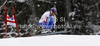 Adrien Theaux of France skiing in training run for men downhill race of Audi FIS Alpine skiing World cup in Garmisch-Partenkirchen, Germany. Training for men downhill race of Audi FIS Alpine skiing World cup, was held in Garmisch-Partenkirchen, Germany, on Friday, 27th of January 2012.
