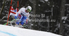 Yannick Bertrand of France skiing in training run for men downhill race of Audi FIS Alpine skiing World cup in Garmisch-Partenkirchen, Germany. Training for men downhill race of Audi FIS Alpine skiing World cup, was held in Garmisch-Partenkirchen, Germany, on Friday, 27th of January 2012.
