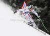Third placed Hannes Reichelt of Austria skiing in men downhill race of Audi FIS Alpine skiing World cup in Garmisch-Partenkirchen, Germany. Men downhill race of Audi FIS Alpine skiing World cup, was held in Garmisch-Partenkirchen, Germany, on Saturday, 28th of January 2012.

